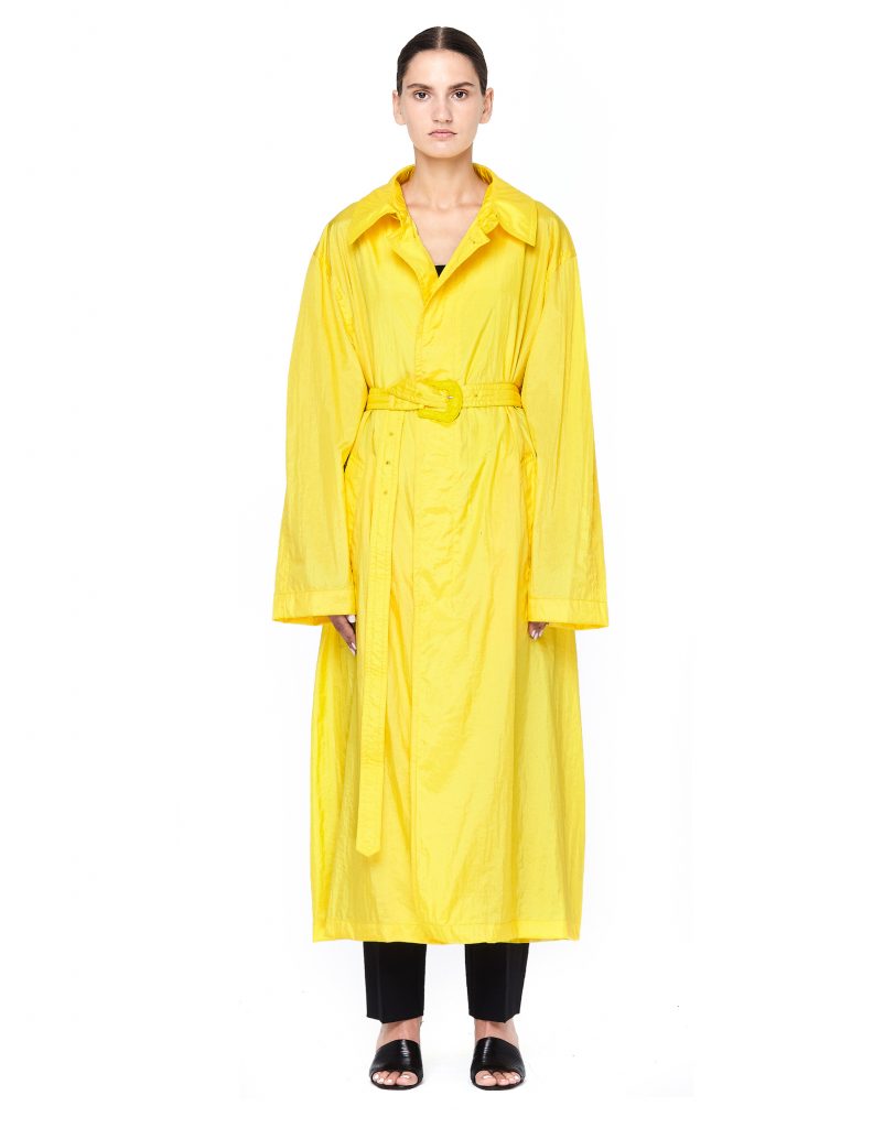 Maison Margiela Floor-Length Yellow Raincoat | ApparelShot.com